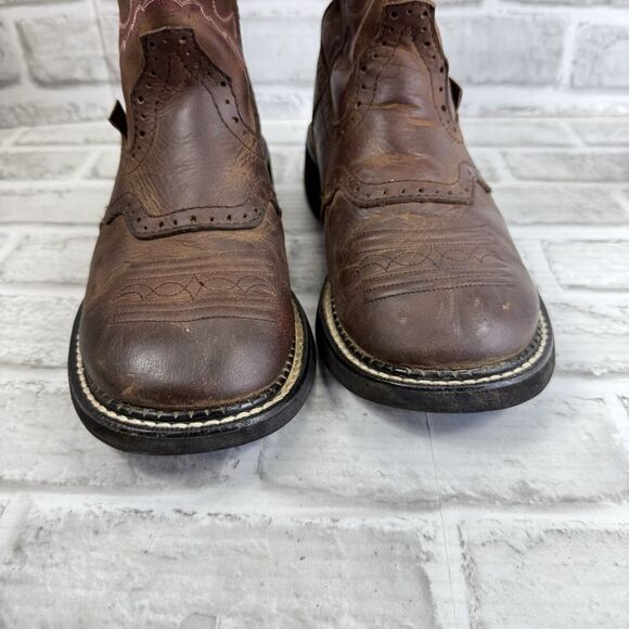 Justin Gypsy L9903 Pink Stitch Western Cowboy Boots Women’s Size 8 B - Picture 5 of 13